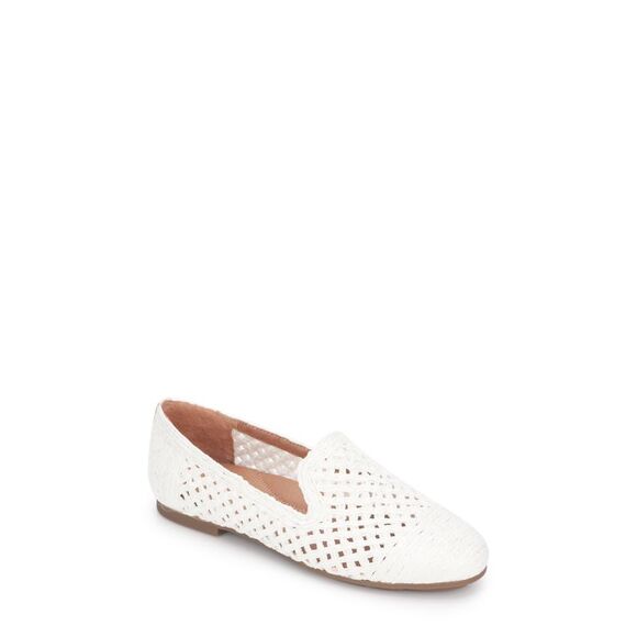 GENTLE SOULS KENNETH COLE Womens White Eugene Almond Slip On Loafers Shoes 8.5 M